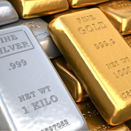 gold and silver bar